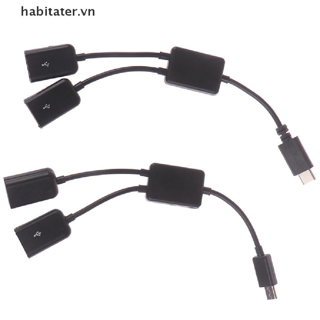 Bộ Chia Cổng Micro usb / type c Sang 2 otg