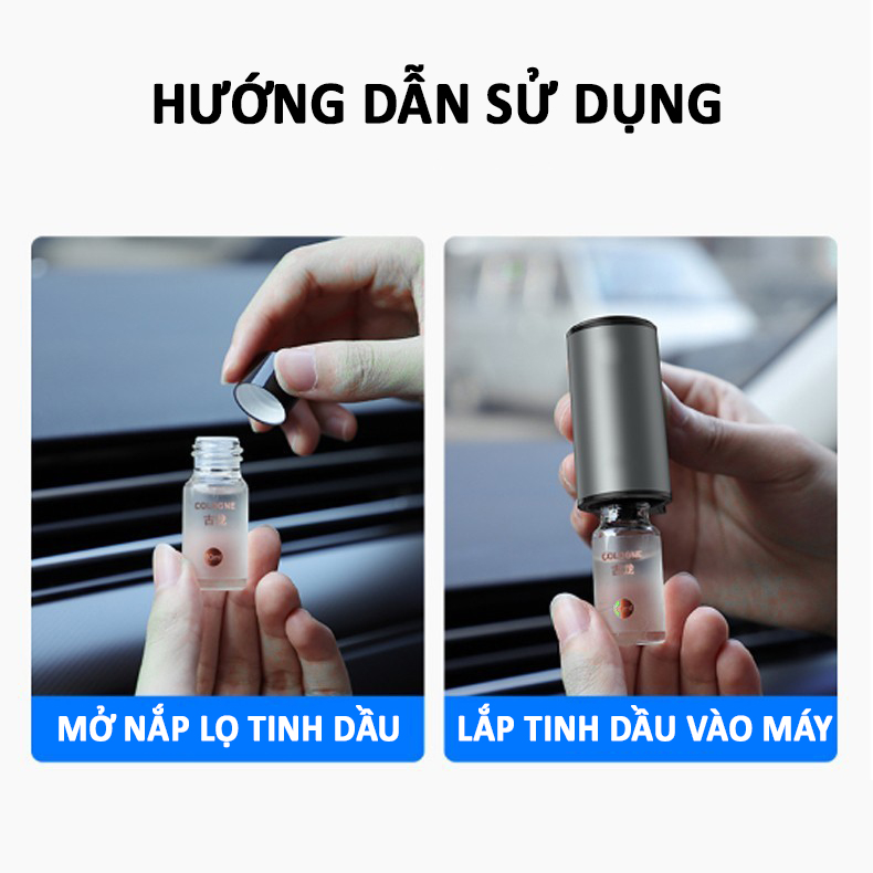 Máy khuếch tán tinh dầu trên ô tô, tích hợp đèn LED, AI thông minh bắt đầu và dừng lại với xe- D1635