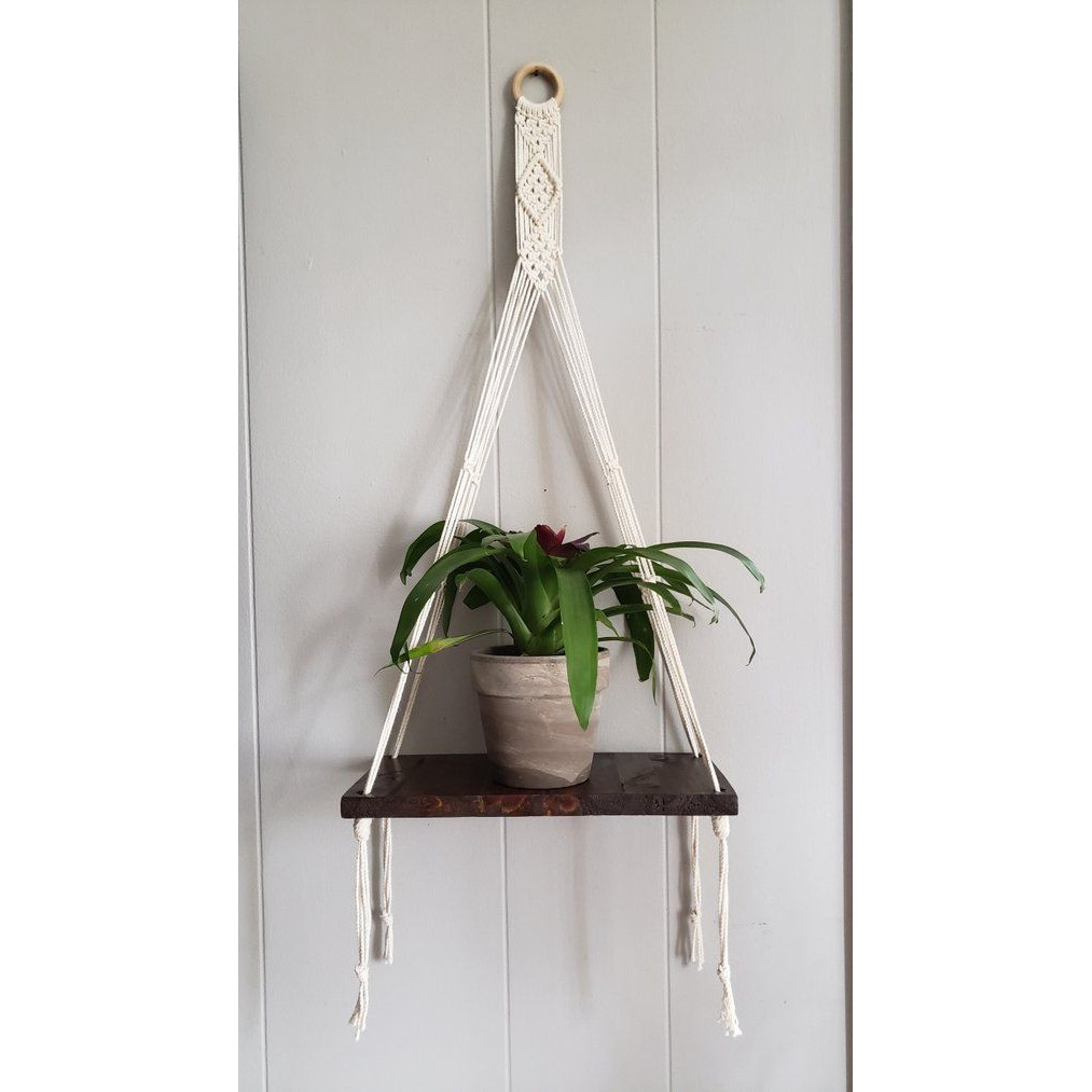 Kệ treo dây macrame kệ trang trí treo dây km001