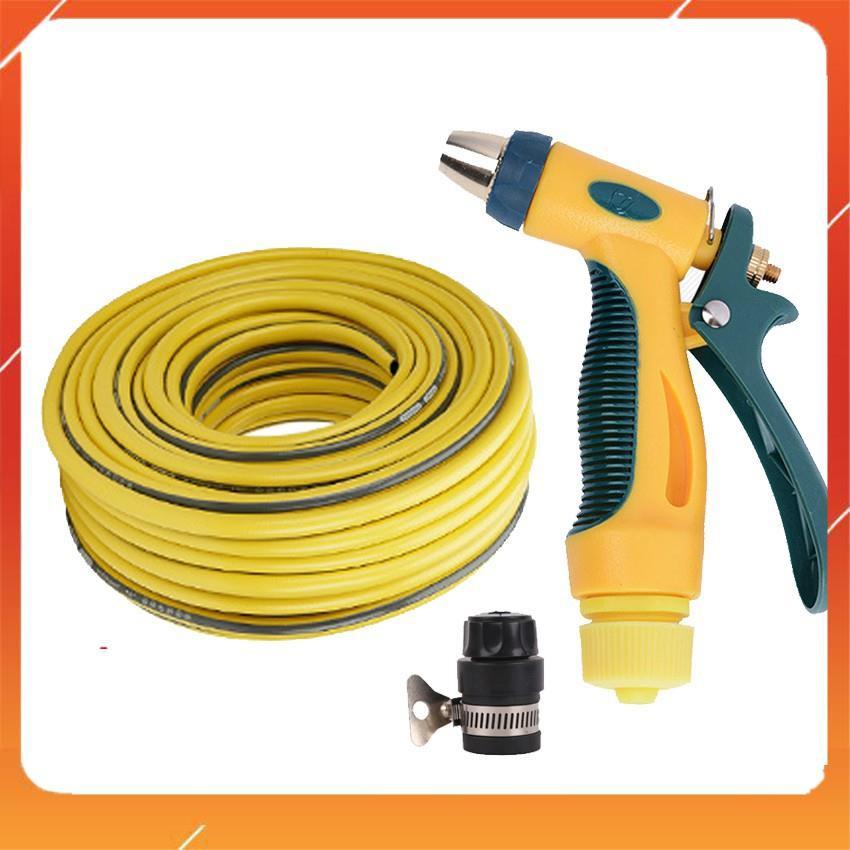 Bộ dây vòi xịt nước rửa xe,tưới cây tăng áp 3 lần 7-10m