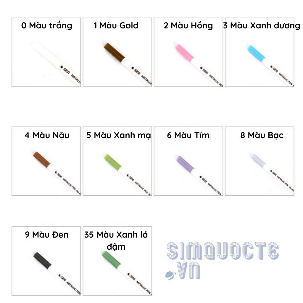 Bút màu mực ánh nhũ kim loại nhiều màu tuỳ chọn trang trí thủ công DIY 6551 ST144