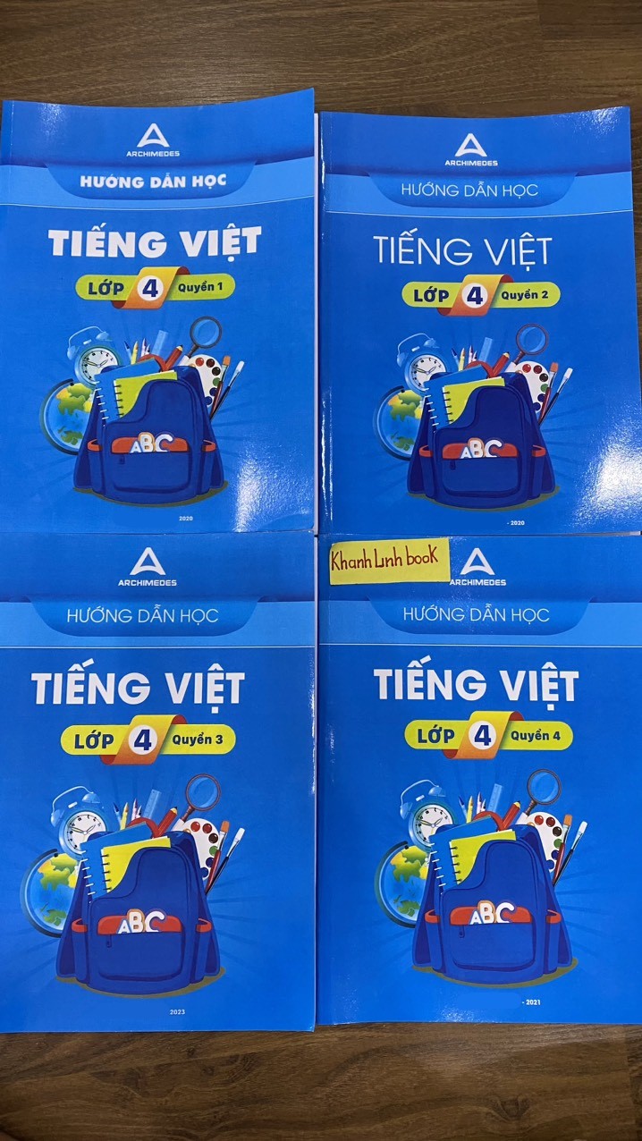 Sách - Combo 4 cuốn Hướng dẫn học tiếng việt lớp 4
