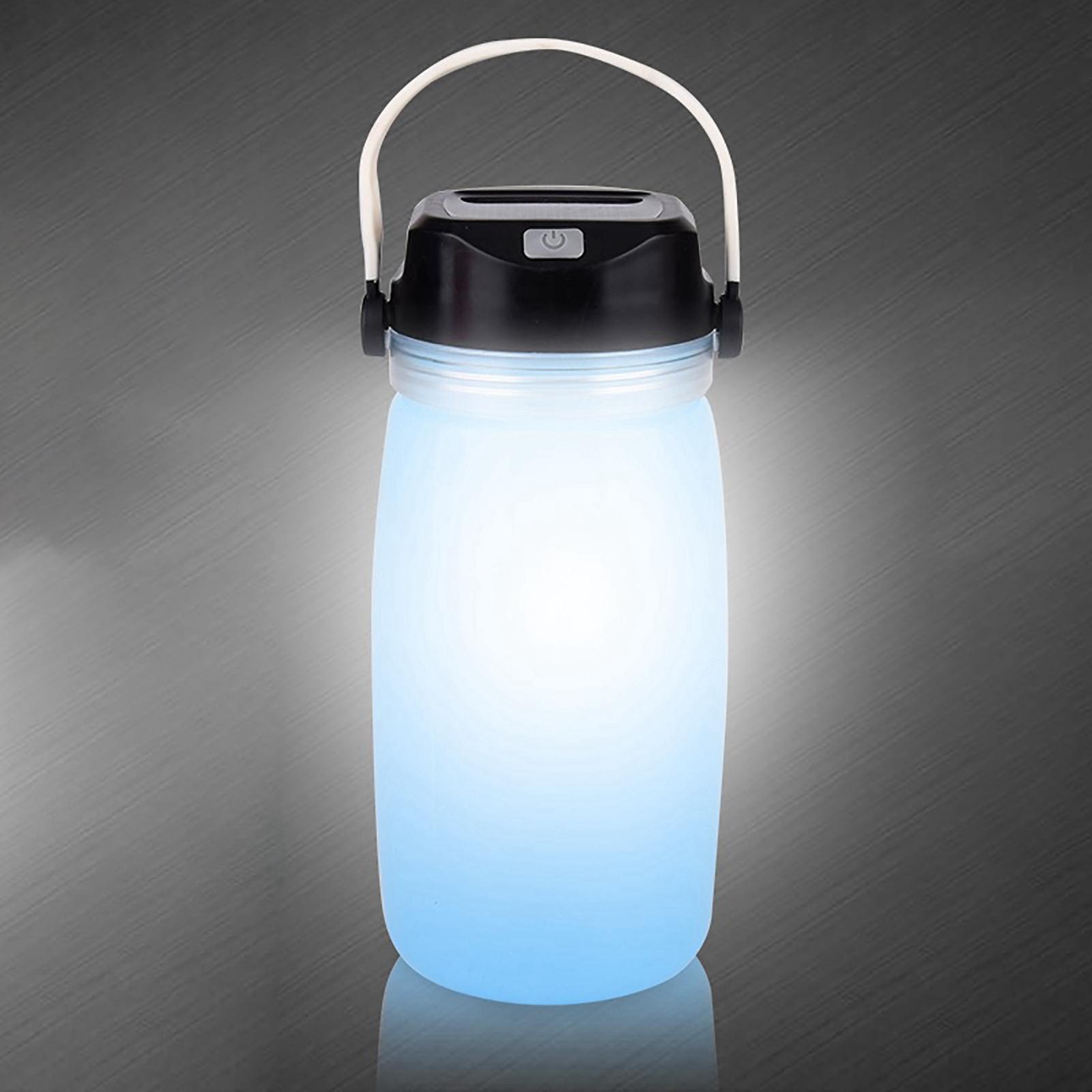 Sports Water Bottle Lantern Camping Lamp for Outdoor Camping Camping Lamp Solar Charging Luminous Water Cup