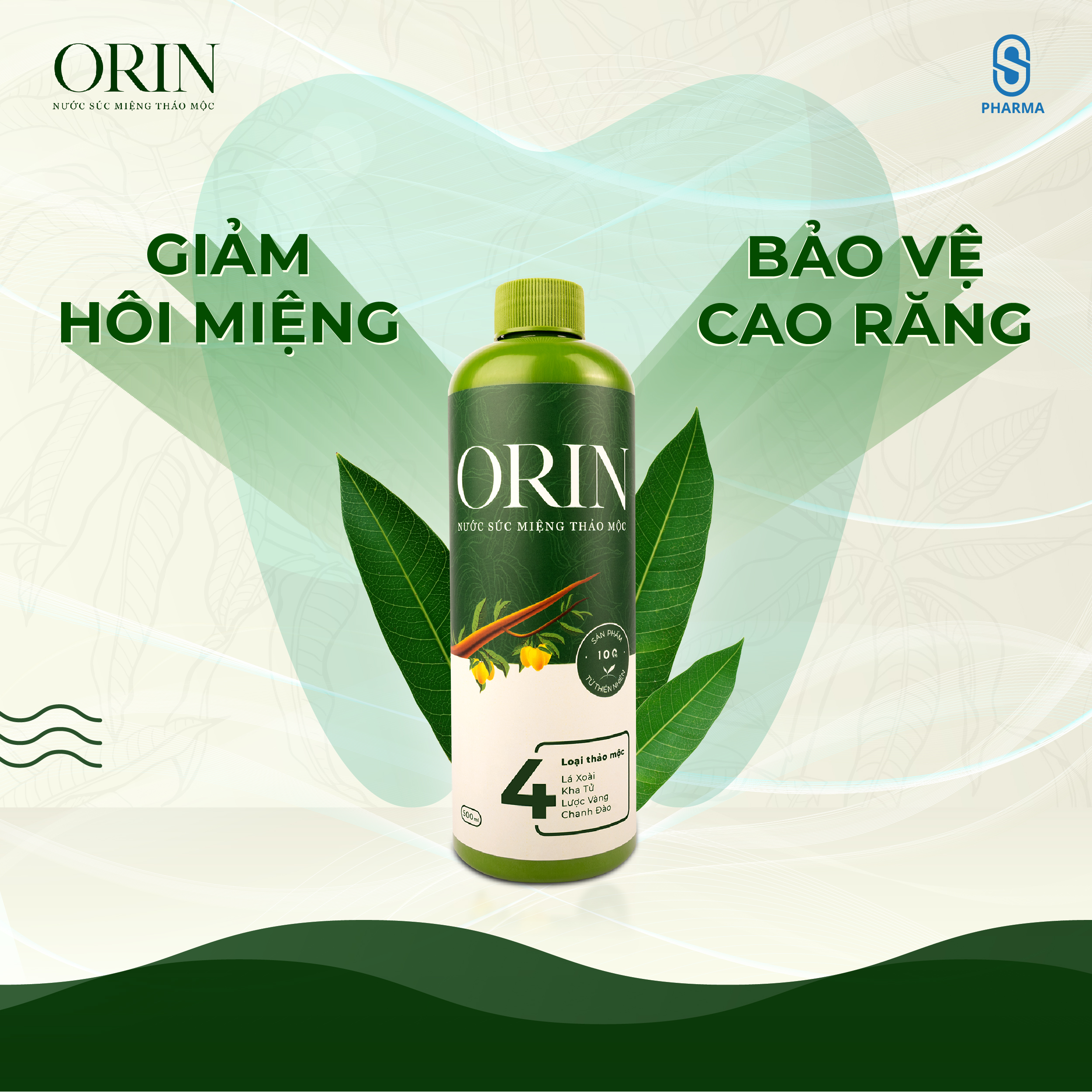 Nước Súc Miệng Thảo Mộc Orin ngừa sâu răng, kháng khuẩn, tan mảng