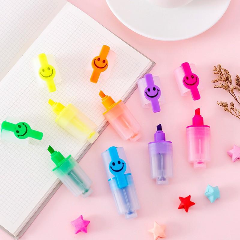 Bộ 6 bút đánh dấu mini mặt cười MARKER PEN nguồn hàng buôn sỉ