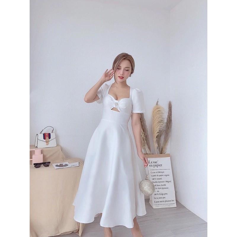 Đầm xoè công chúa khoét ngực Siêu Xinh - Size M/L đến 57kg -MS97YMM MM