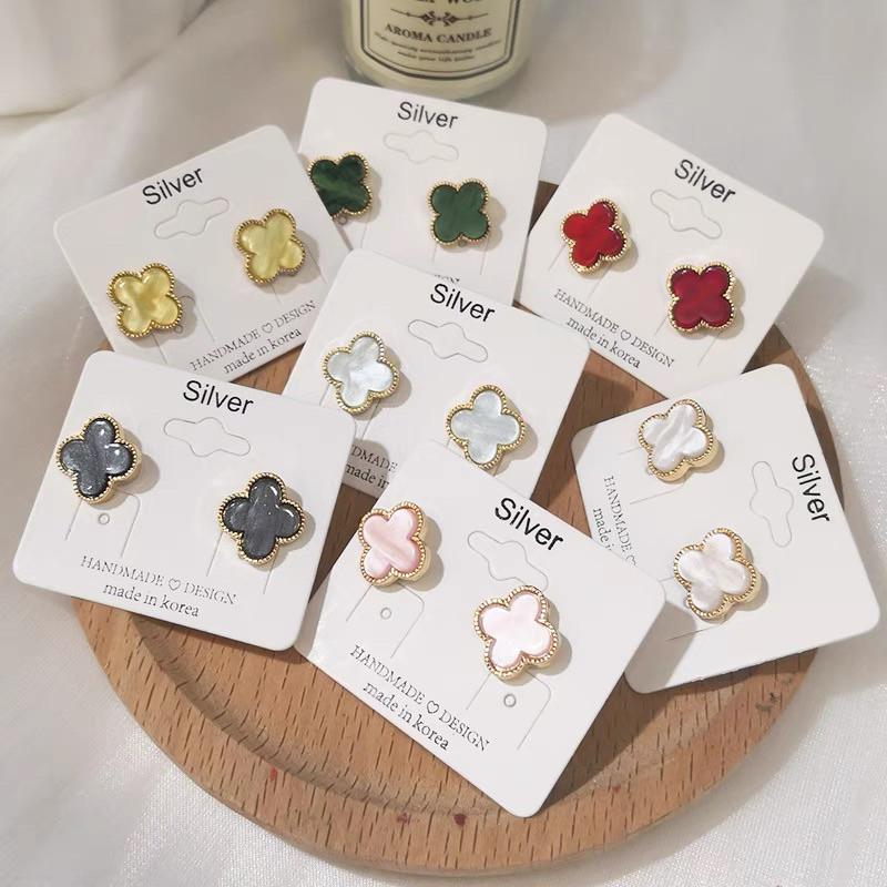 Khuyên tai bông tai nữ cỏ 4 lá đẹp Ring House