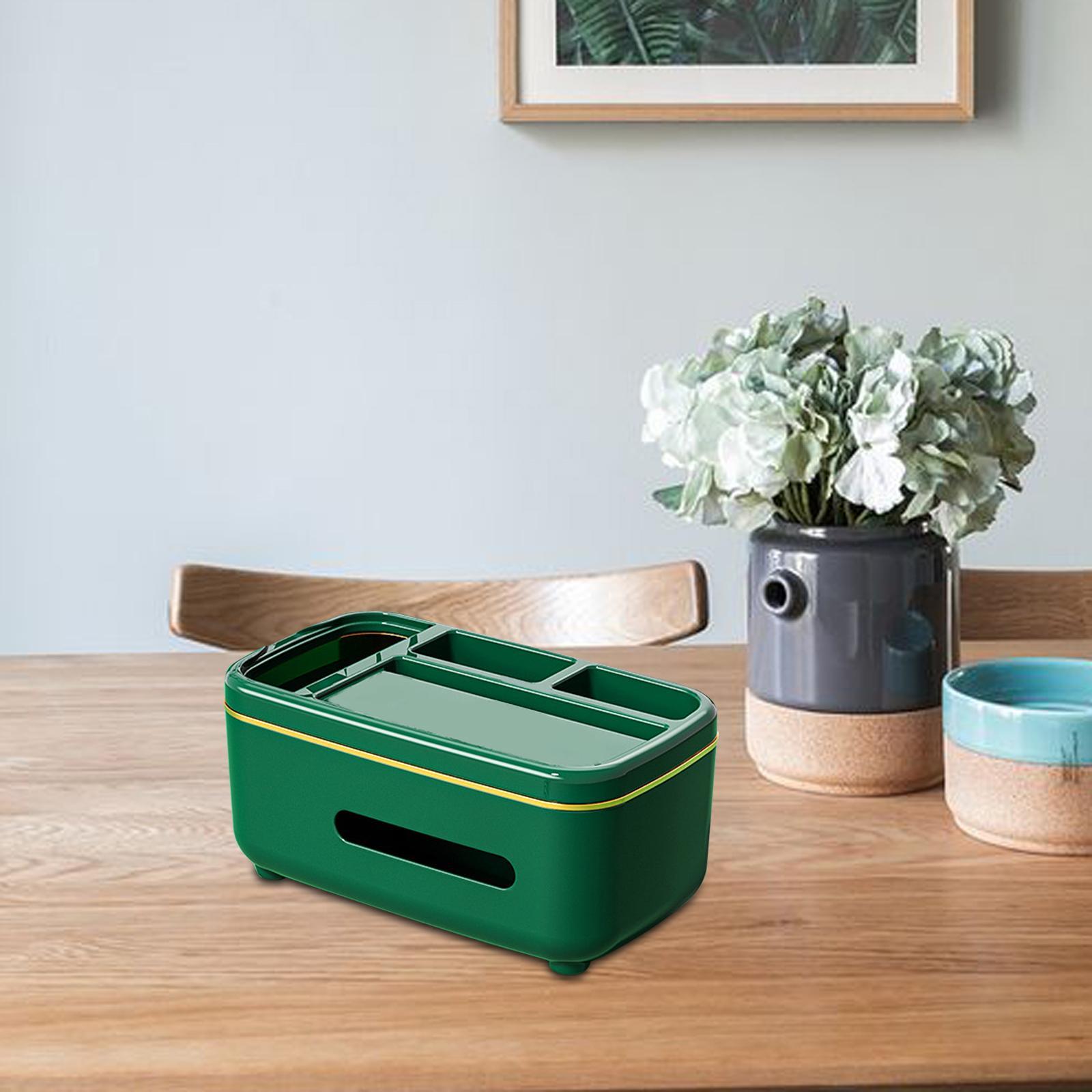 Desktop Tissue Box Cover Napkin Dispenser Desk Organizer