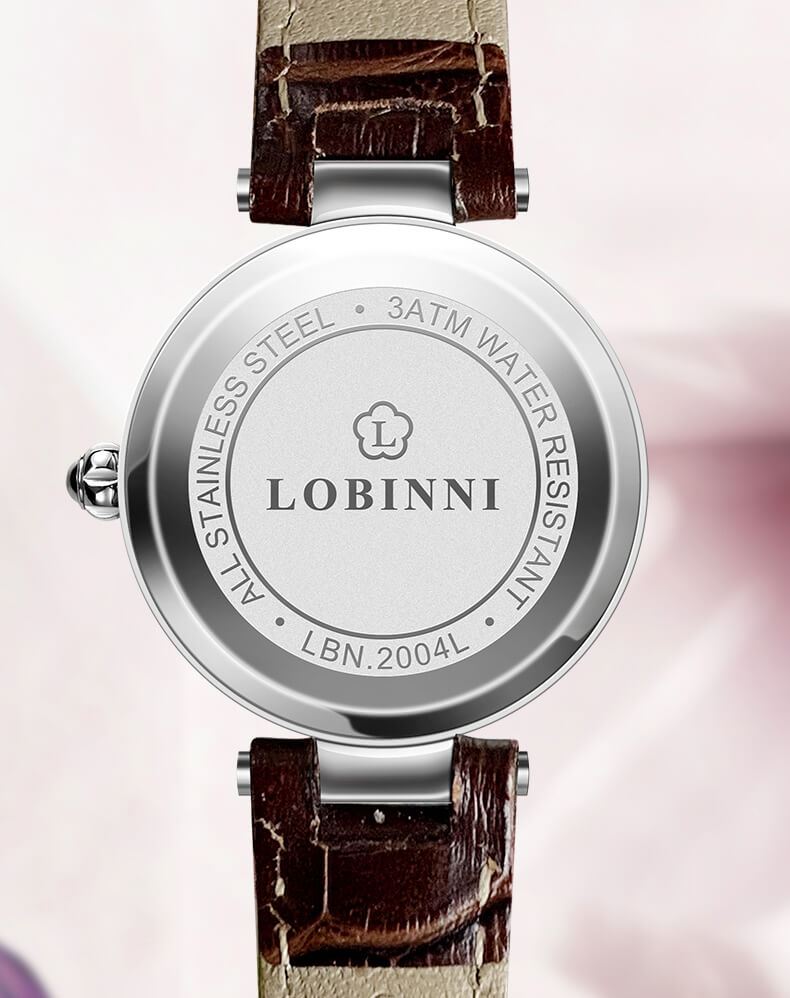 Đồng hồ nữ Lobinni L2004-2 chính hãng Thụy Sỹ ,Kính sapphire ,chống xước ,Chống nước 30m,mặt trắng vỏ vàng dây da xịn,Máy điện tử (Quartz) ,Bảo hành 24 Tháng,thiết kế đơn giản ,trẻ trung và sang trọng