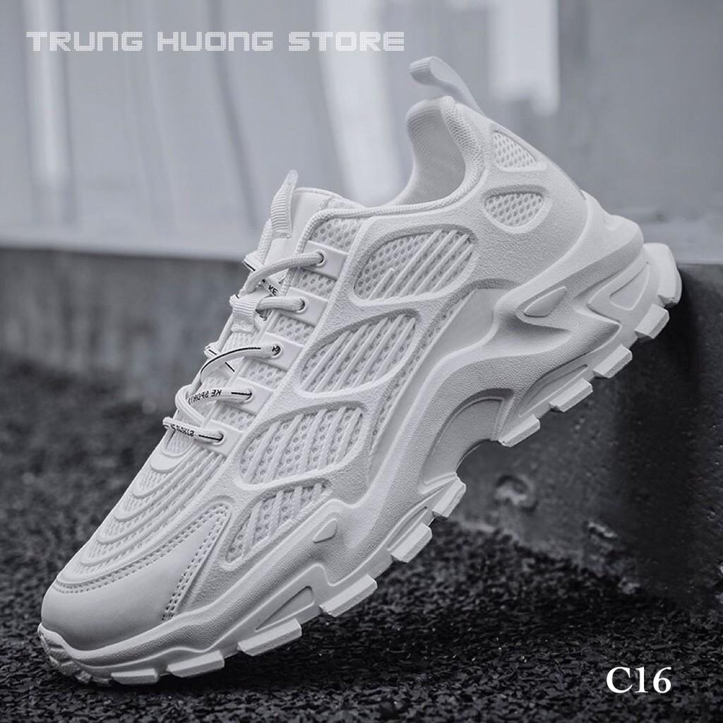 Giày Thể Thao Nam, Giày Sneaker Màu Trắng - CHÍNH HÃNG, HÀNG CAO CẤP Trung Hương B76 fullbox