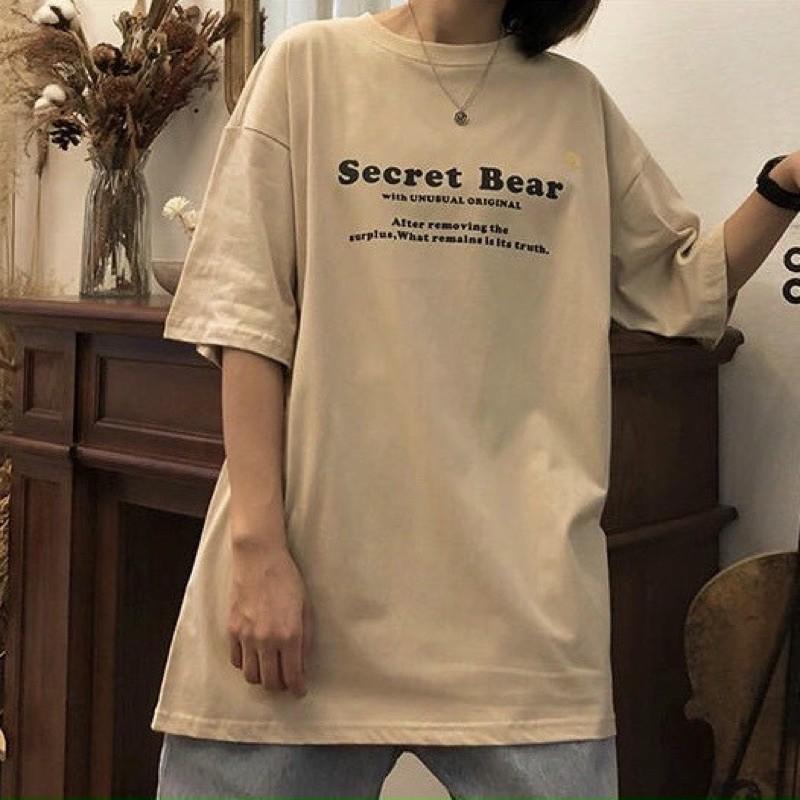 Áo thun tay lỡ form rộng hình gấu