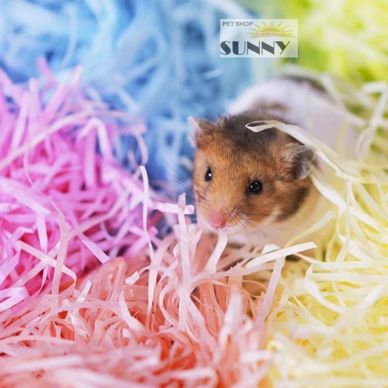 Giấy rơm lụa giữ ấm, lót ổ, trang trí chuồng hamster sóc