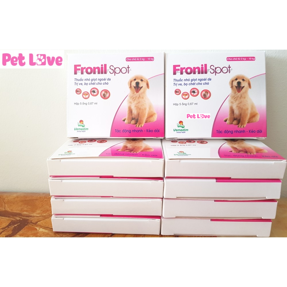 FRONIL SPOT phòng trị ve, bọ chét trên chó (1 hộp x 5 ống thuốc)