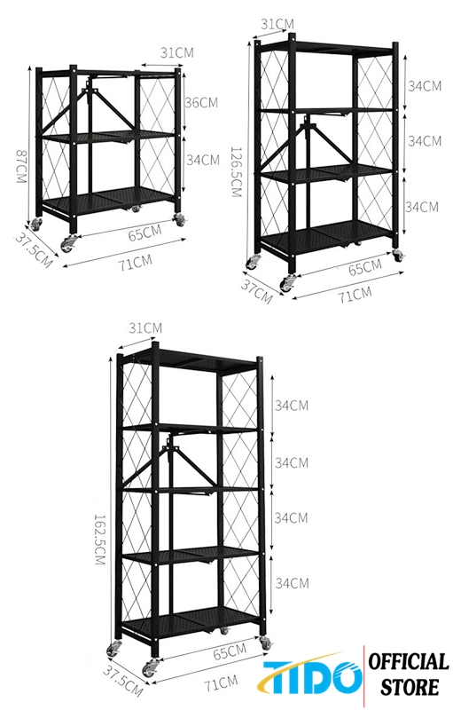 Kệ nhà bếp gấp gọn đa năng - Tháo ra dùng ngay - Chính hãng TIDO