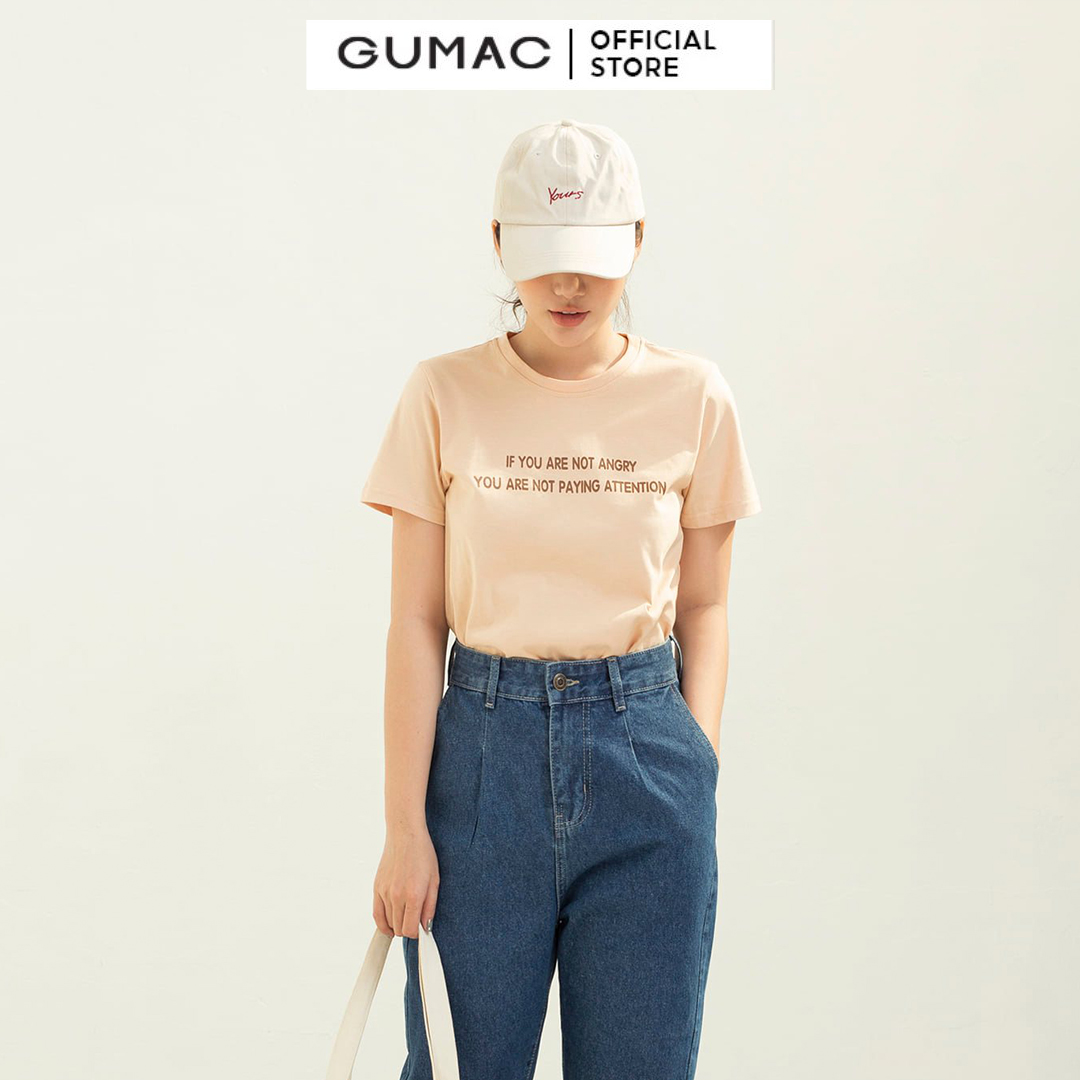 Quần jeans nữ GUMAC QJC03065 xếp ly cá tính