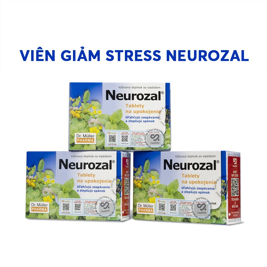 Combo 3 Hộp Viên An Thần Thảo Mộc Neurozal Dr. Muller - Cải Thiện Giấc Ngủ - Ngủ Ngon, Sâu Giấc Tự Nhiên -  Chính Hãng Từ Cộng Hòa Séc