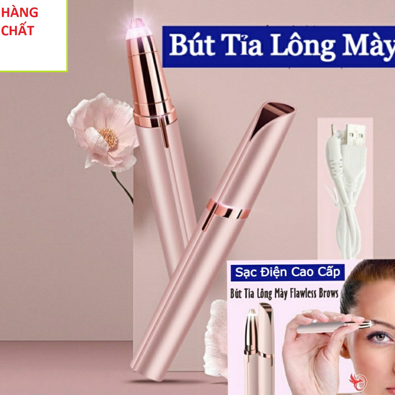 Dụng cụ Máy Tỉa Lông Mày Sạc điện Không Gây Đau loại tốt hàng cao câp