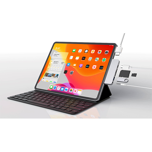 Cổng Chuyển Chuyên Dụng Hyperdrive USB-C Hub for iPad Pro 2018/ Macbook Pro/ Air 13"2018/ Laptop USB-C/ Tablet/ Smartphone USB-C - Hàng chính hãng