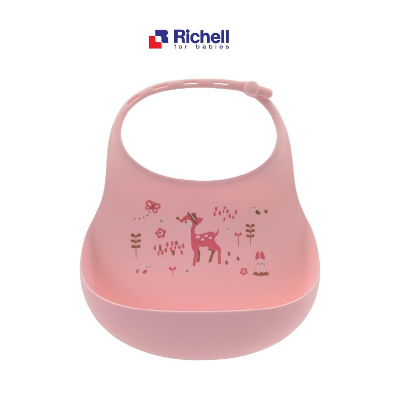 Yếm ăn dặm silicon cho bé Richell Nhật Bản | Baby