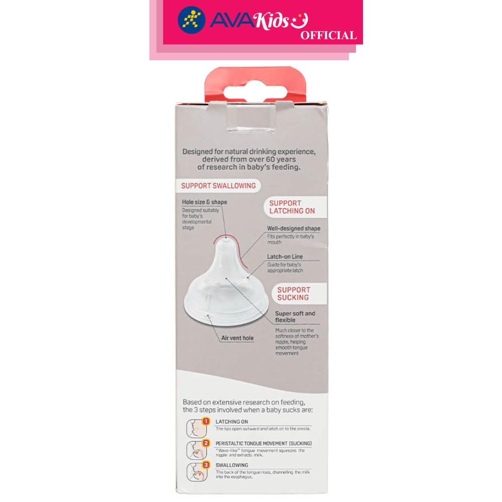 Bình sữa nhựa PPSU Pigeon Softouch Plus WN3 cổ rộng 240 ml (từ 3 tháng) - Hàng Chính Hãng