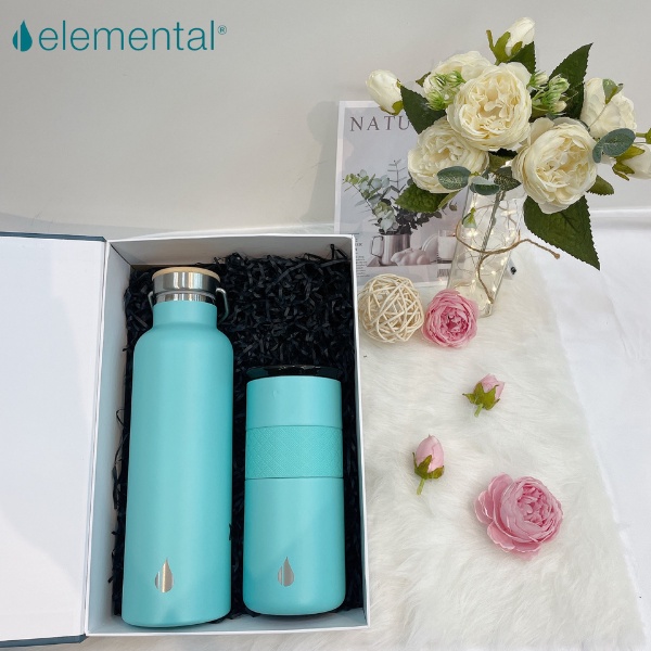 Set hộp quà tặng Sinh nhật, set Niềm Tin, bình giữ nhiệt và ly giữ nhiệt Elemental