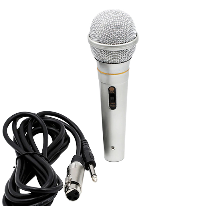 Micro Chuyên Karaoke Có Dây Âm Thanh Cao Cấp Đỉnh Cao PKCB M11 Bạc