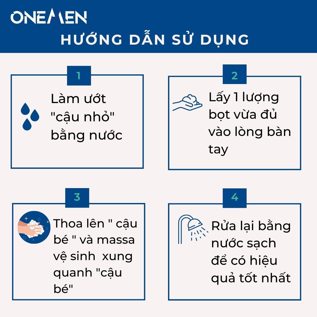 Bọt Vệ Sinh Nam Giới OneMen Dung Dịch Vệ Sinh Nam Tạo Bọt (100ml) Hương Nước Hoa Unisex