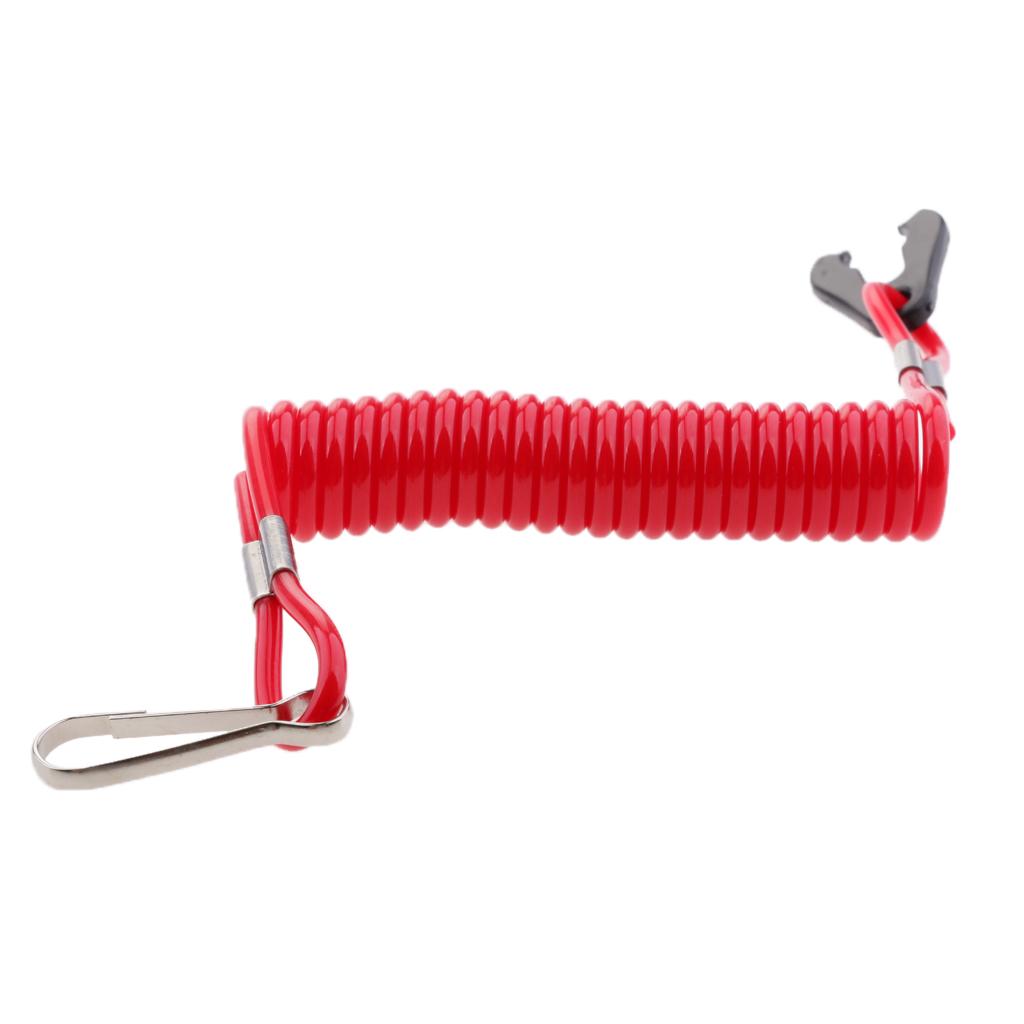 2X Boat Outboard Motor Kill Stop Switch & Safety Tether Lanyard Cord For