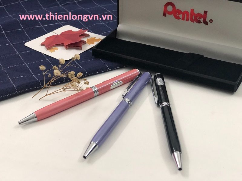 Bút ký cao cấp Pentel B811W thân bút màu sữa