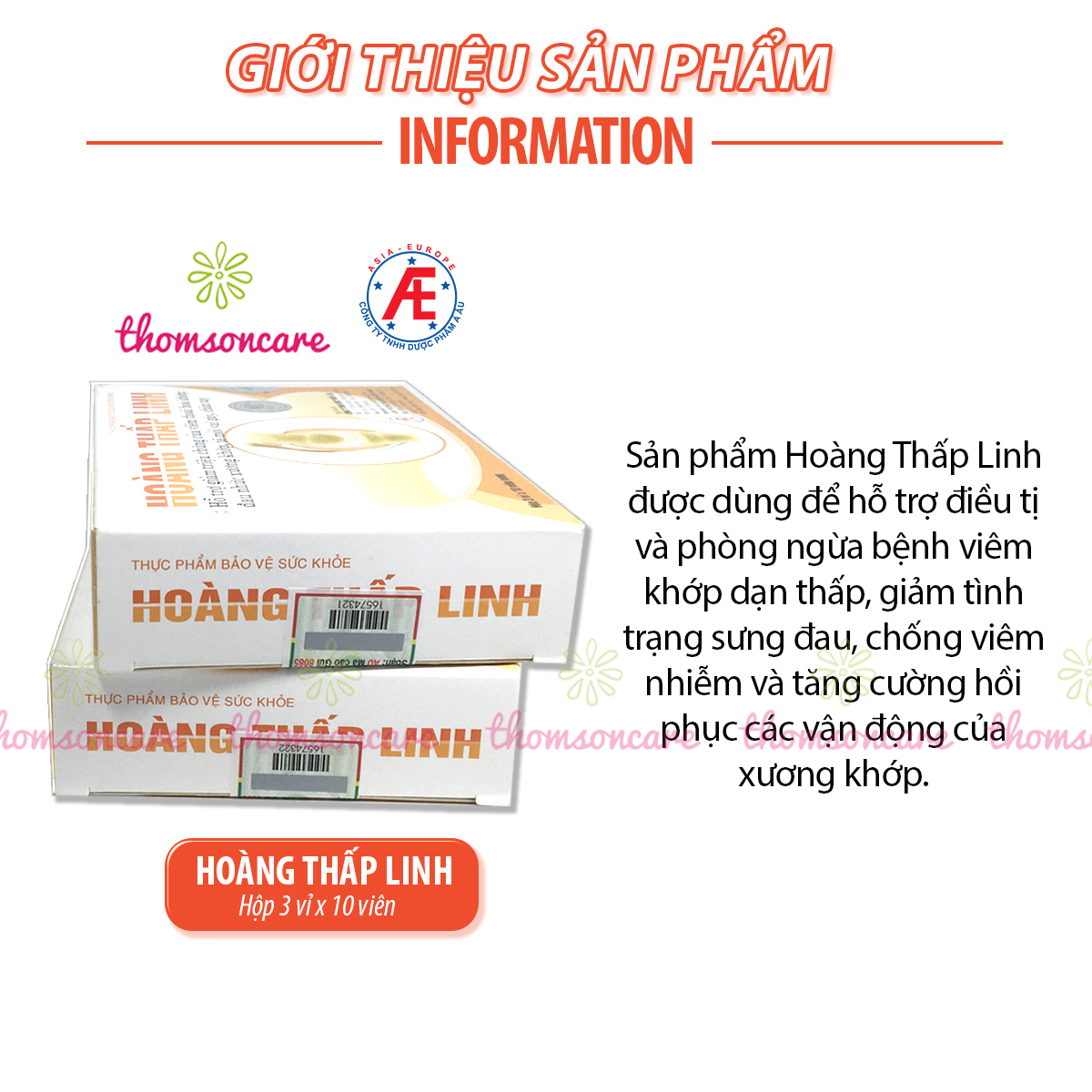 Hoàng thấp linh - Hỗ trợ giảm thấp khớp từ thảo dược