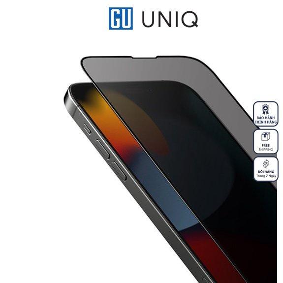 Kính Cường Lực UNIQ OPTIX Privacy For iPhone 14/ 14 Plus/ 14 Pro/ 14 Pro Max phủ lớp chống nhìn trộm, lớp kháng khuẩn Hàng Chính Hãng