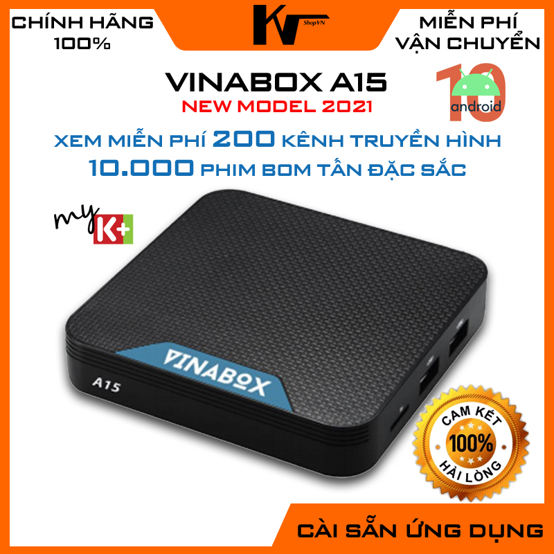 Android TV Box Vinabox A15, xem truyền hình bản quyền miễn phí, hệ điều hành Android TV