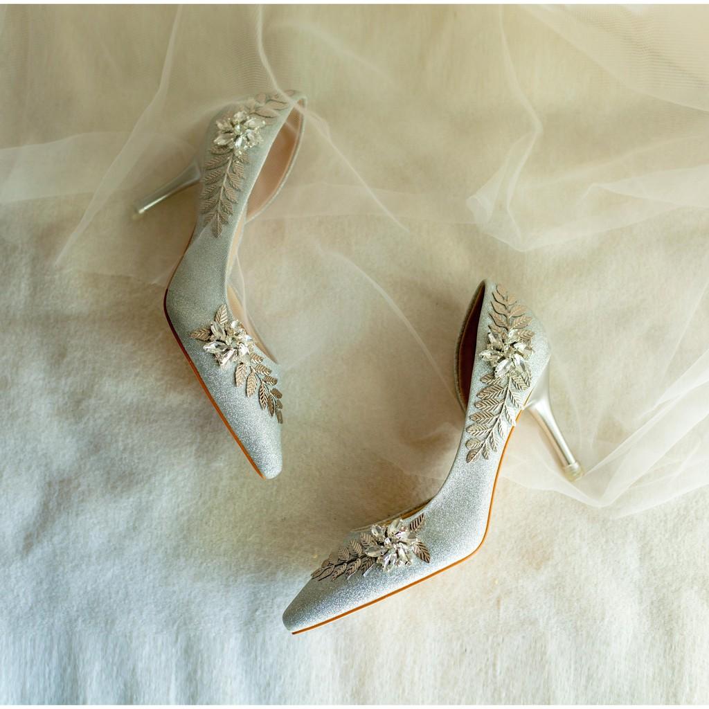 GIÀY CƯỚI - GIÀY CÔ DÂU BEJO H51 HOA ĐÁ - WEDDING SHOES