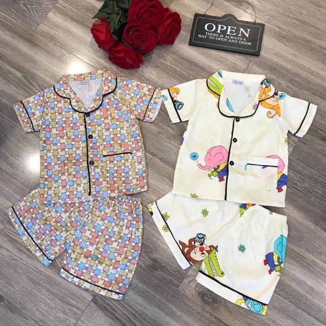 Bộ pijama, bộ ngủ cho bé chất thô mát hàng loại 1