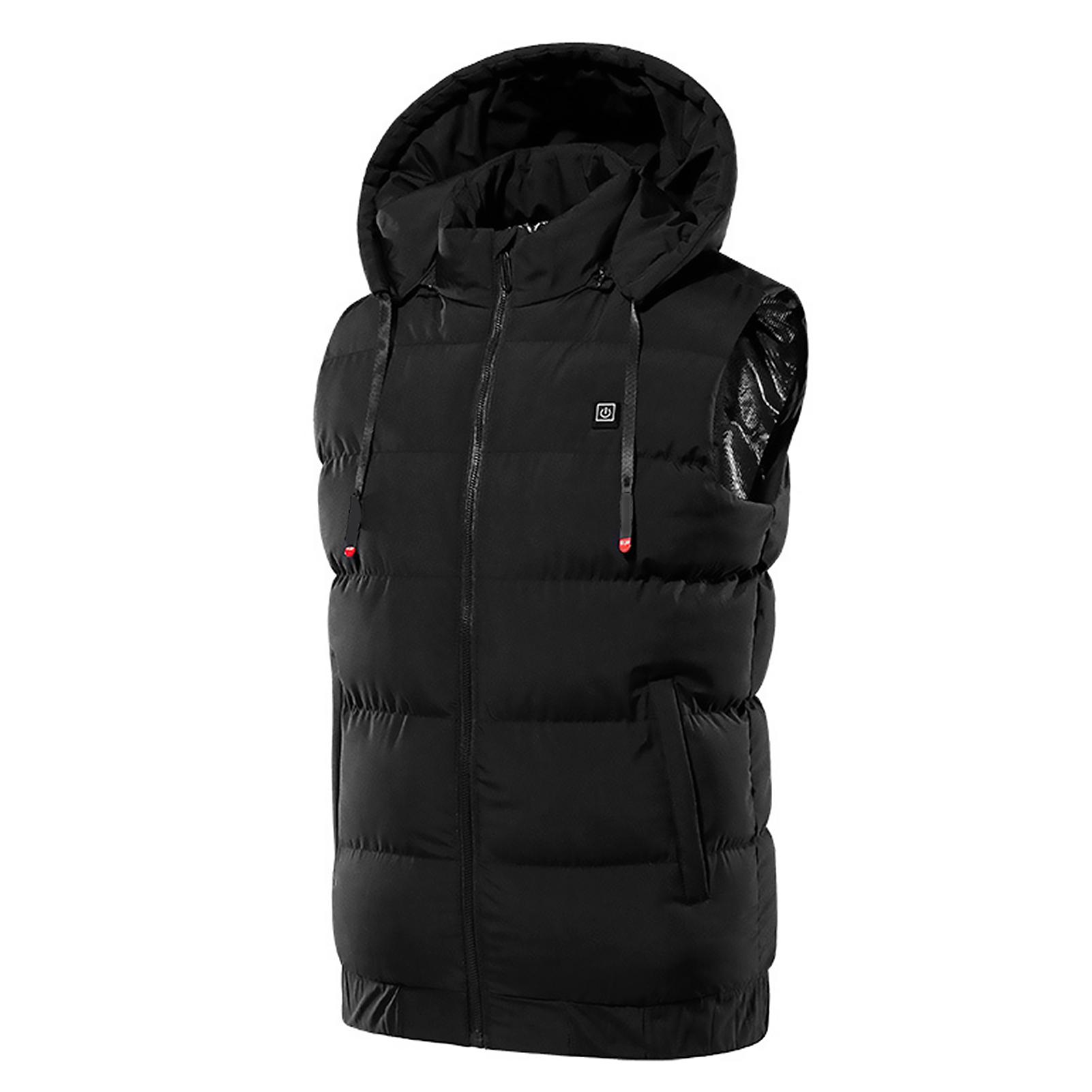 Áo Khoác Sưởi Ấm Unisex Với 9 Vùng Sưởi Chống Gió Ngoài Trời Có Mũ Có Thể Tháo Rời