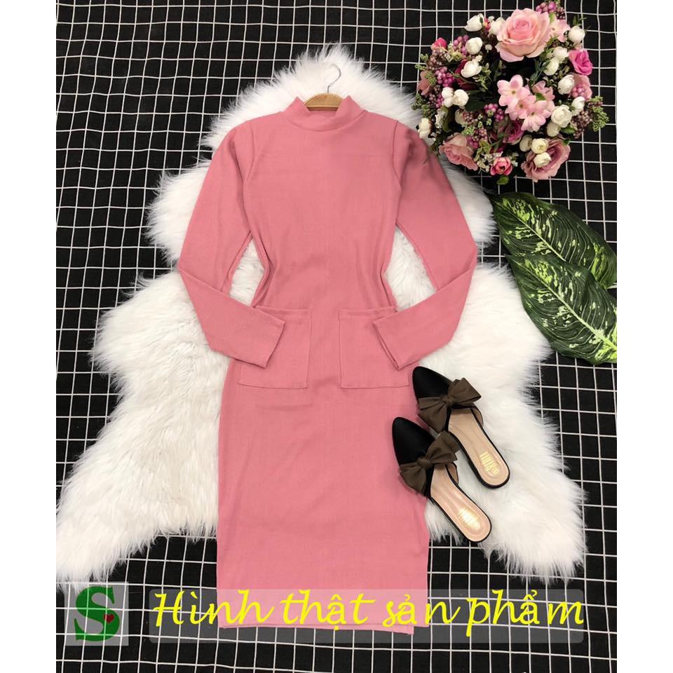 ĐẦM ÔM DÁNG DÀI XẺ TÀ 2 TÚI