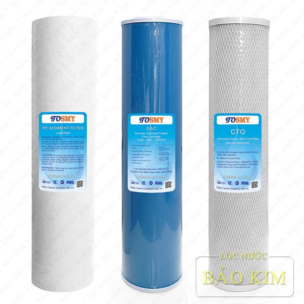 Bộ lọc nước 3 giai đoạn tiêu chuẩn 20 inch Bigblue YH20B3X - Hàng chính hãng