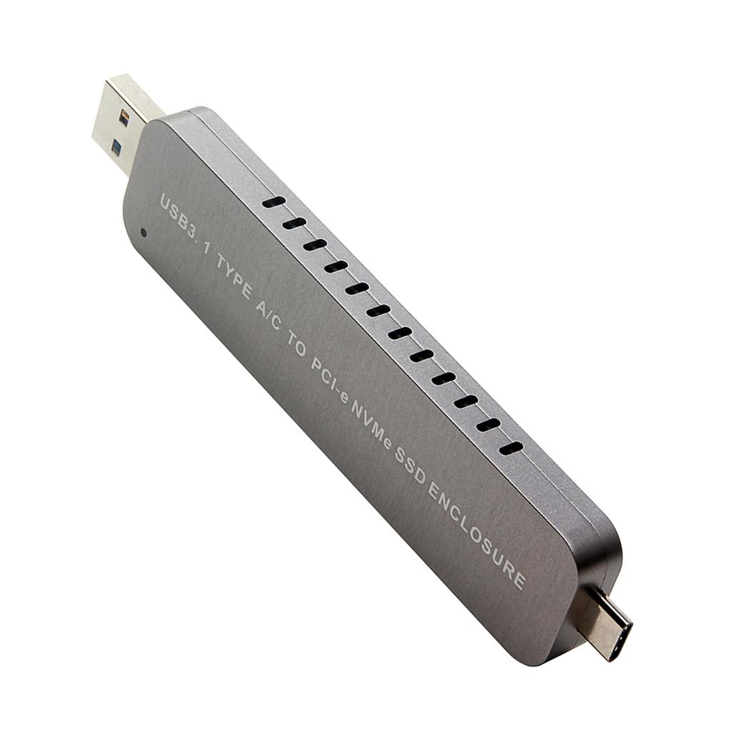 Aluminum M.2 NVME SSD Housing Adapter, USB Type C And Type A to NGFF NVME PCI E
