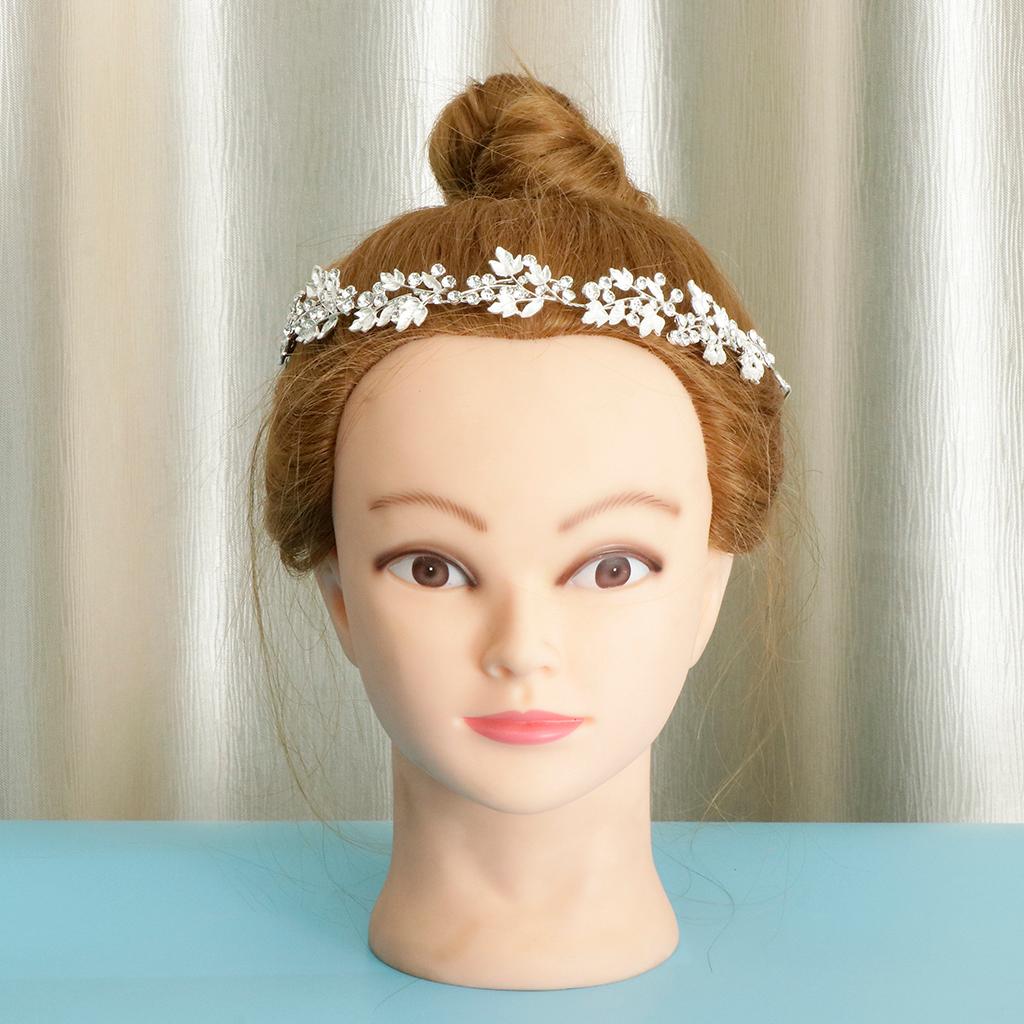 Bridal Rhinestone Flower Tiara Crown Hairband Wedding Party Hair Costume A
