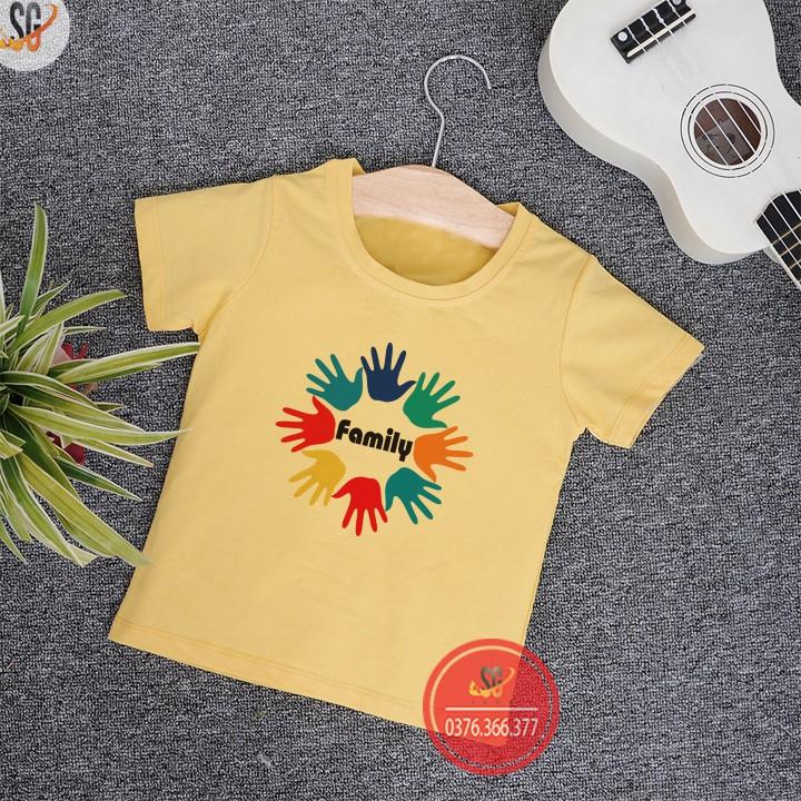 Áo thun trẻ em FAMILY - Thun Cotton thoải mái - Nhiều màu TEGD303