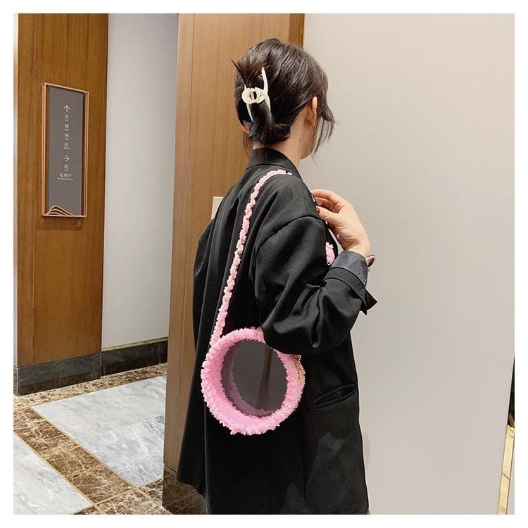 Phụ kiện đan handmade, túi xách mica có khóa kéo