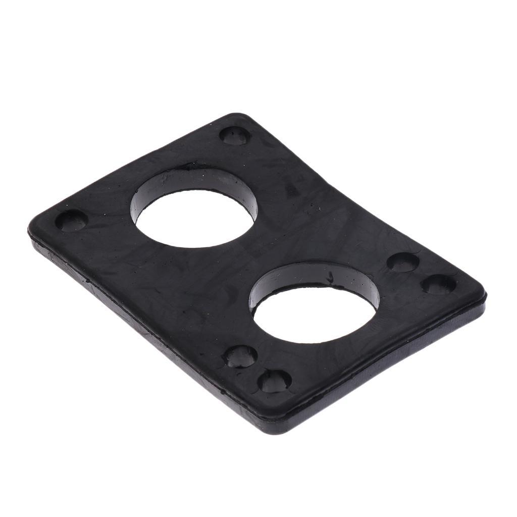 2x Skateboard Hardware Rubber Riser Pad Skateboard Hardware Screw Set Black
