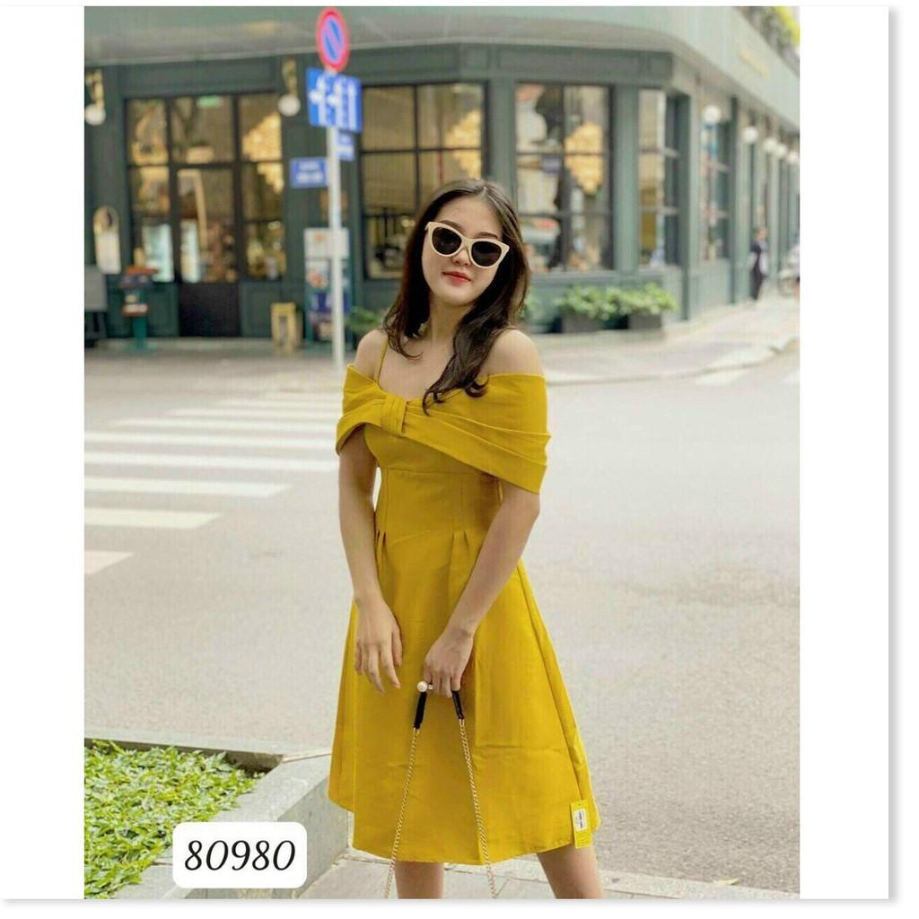 ĐẦM FORD MÀU VÀNG DÁNG XÒE XINH XẮN,SANG TRONG MẪU MỚI NHẤT HIỆN NAY