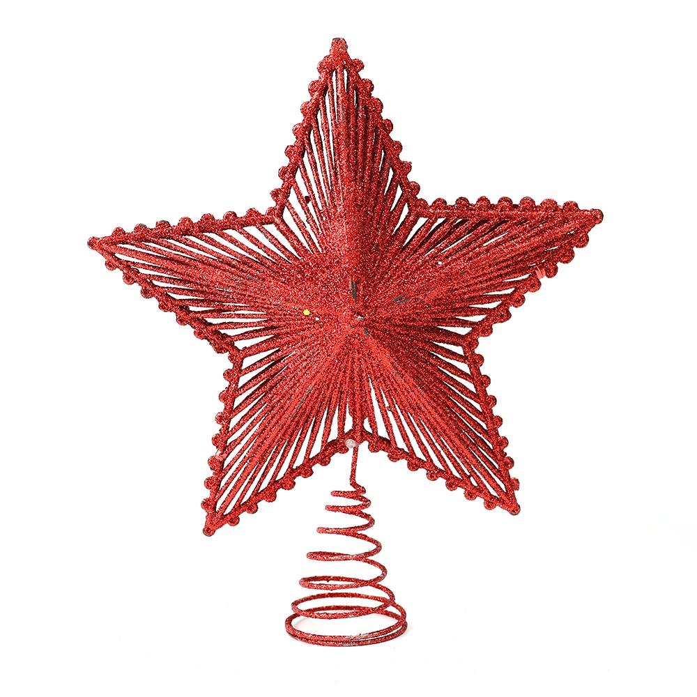 1 Cây Thông Giáng Sinh Chất Lượng Cao Đỉnh Rỗng Ngôi Sao Vàng Bạc Lấp Lánh Bằng Sắt Trang Trí Nhà Cửa Dịp Giáng Sinh Năm