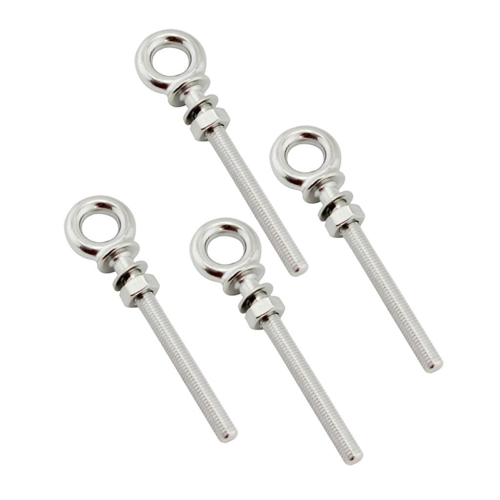 4pcs M8 Long  Eye  Harness Point Boat Fitting Hardware
