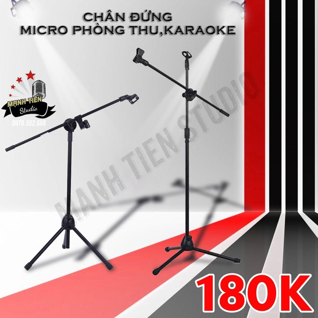 Chân micro đứng phòng thu, phòng hát karaoke gia đình, hát live stream dễ lắp đặt và tiện dụng