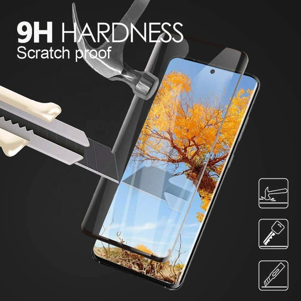 Miếng dán kính cường lực 3D cho Samsung Galaxy S23 / Galaxy S23 Ultra / Galaxy S23 Plus / Galaxy S23+ hiệu Kuzoom Protective Glass - mỏng 0.3mm, vát cạnh 2.5D, độ cứng 9H, viền cứng mỏng - Hàng nhập khẩu