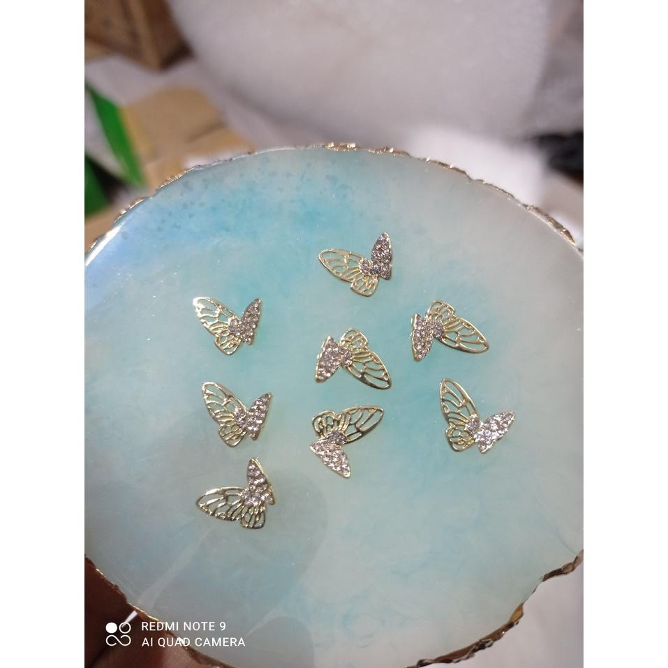 Charm đá hình bướm, charm bướm gắn móng