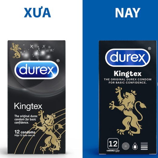 Bao Cao Su Durex Kingtex Màu Đen - 12s - Size Nhỏ 49mm - Ôm Khít - Nhập Khẩu Thái Lan