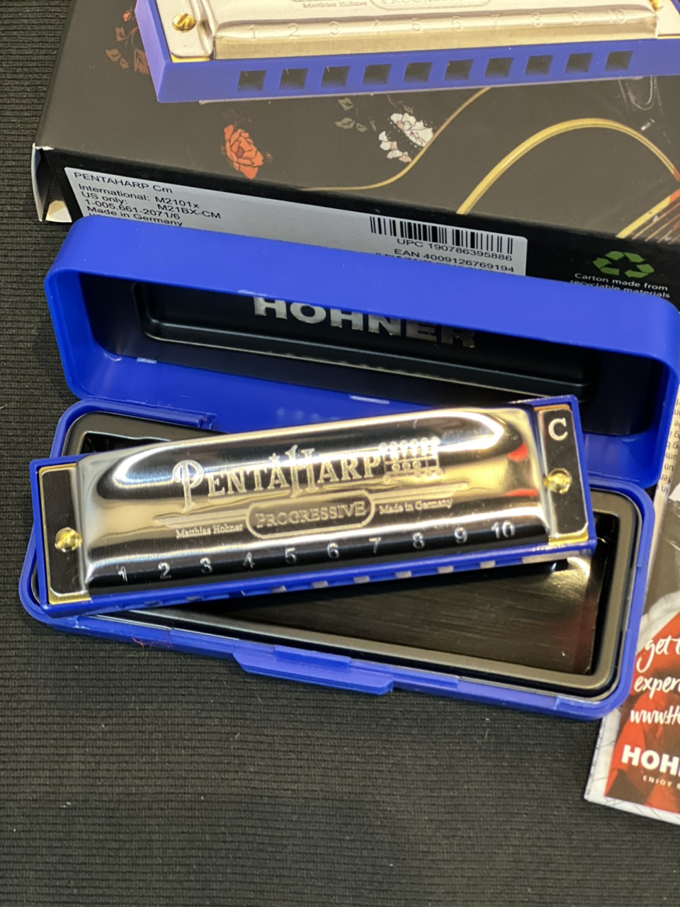 Kèn harmonica diatonic 10 lỗ Penta harp hãng Hohner-Nhập Đức